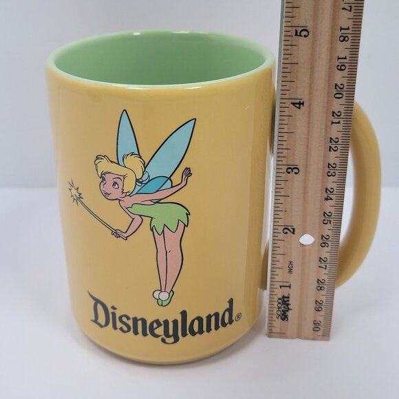 VTG Disneyland Tinkerbell Yellow Green Ceramic Coffee Mug - Picture 8 of 8